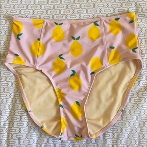Lemon High Waisted Swim Bottoms